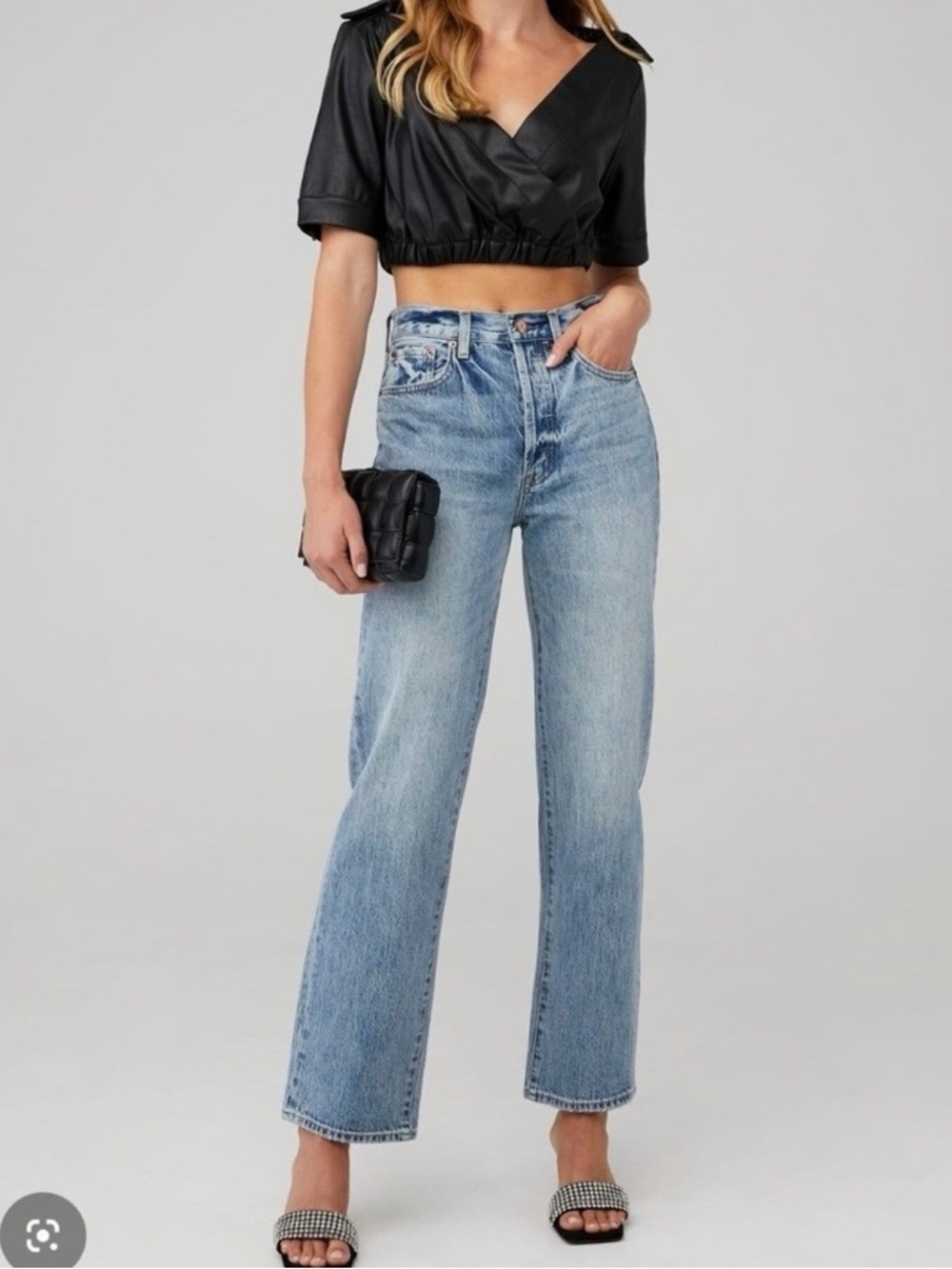 Pistola NWT Cassie Super High Rise Straight Leg  Jeans in Bramble Blue- Size 26